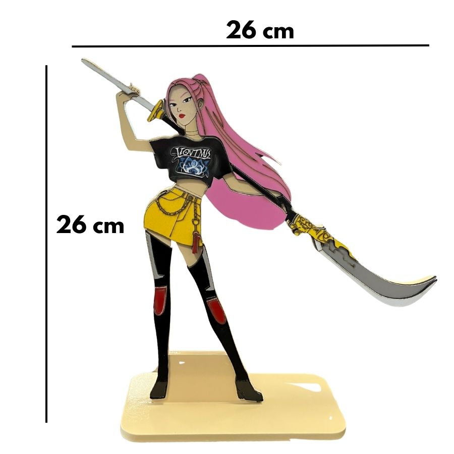 Display de Mesa em MDF - Mira Guerreiras do Kpop - 26x26cm - 1