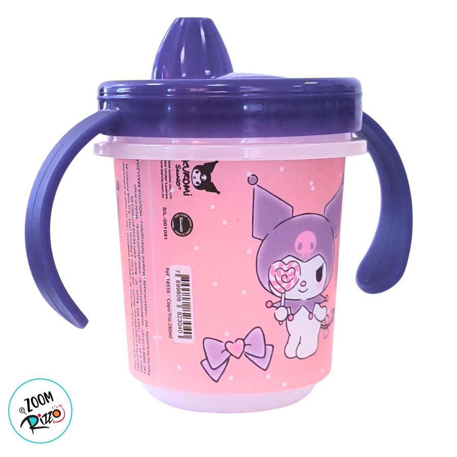 Copo Baby com Tampa - Kuromi - Hello Kitty - 280ml - 1 unidade