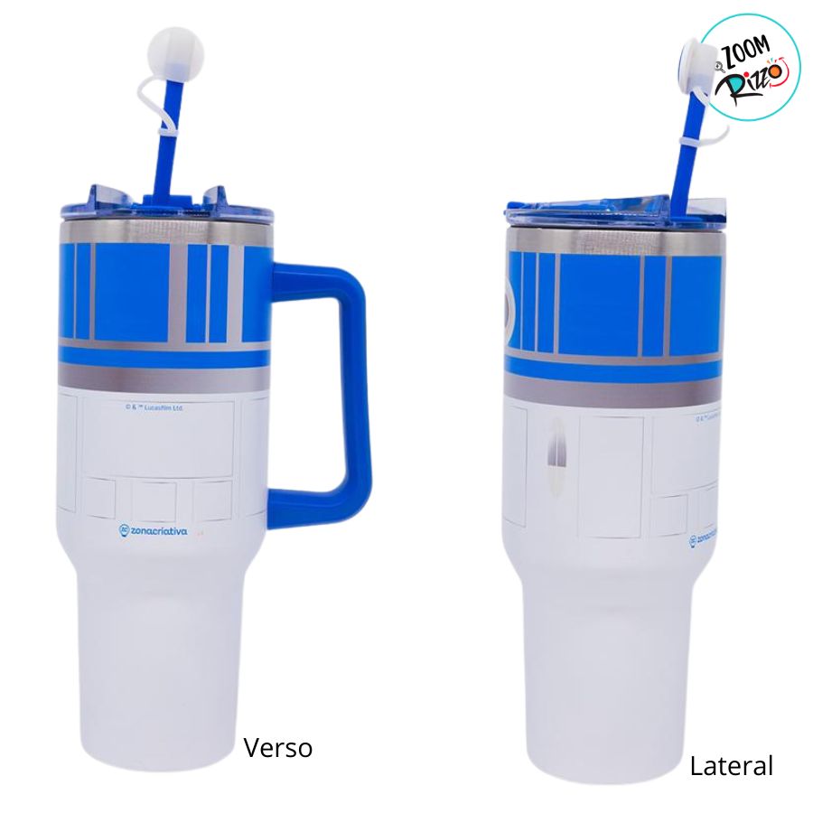 Caneca Térmica com Canudo - R2D2 - Star Wars - 1,15l - Disney