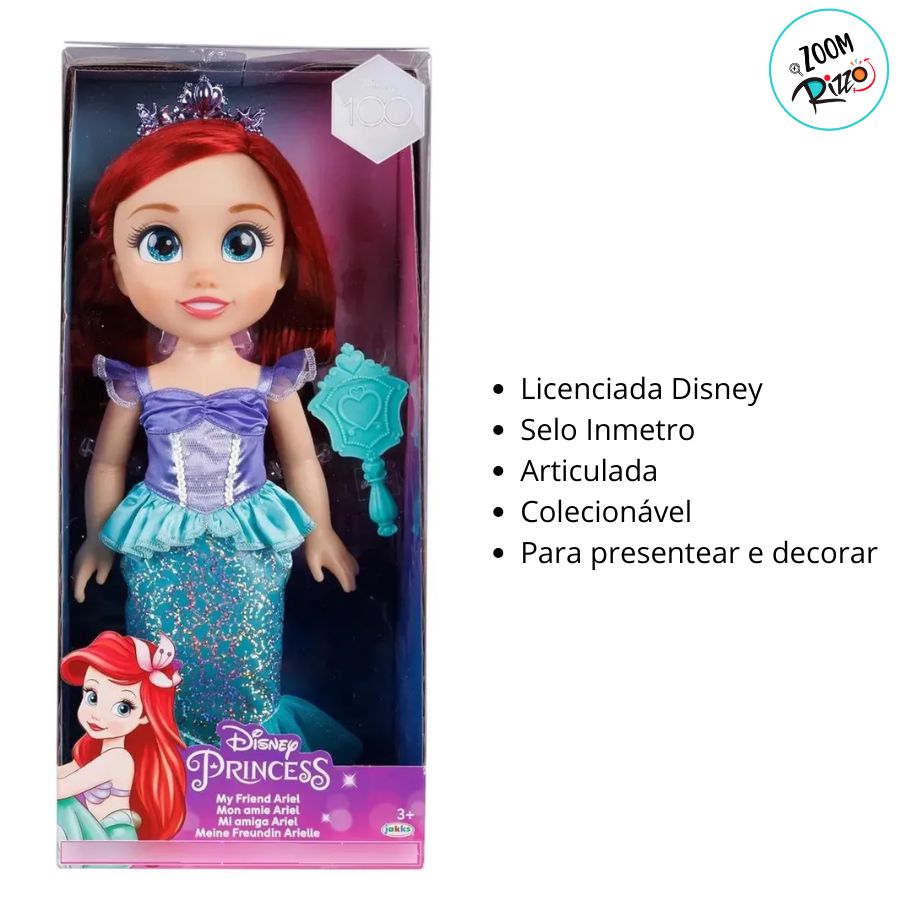 その他 Medicom Toy Disney Ariel Vinyl Doll Boneca Articulada - Ariel - 38cm - Disney Original - 1 unidade