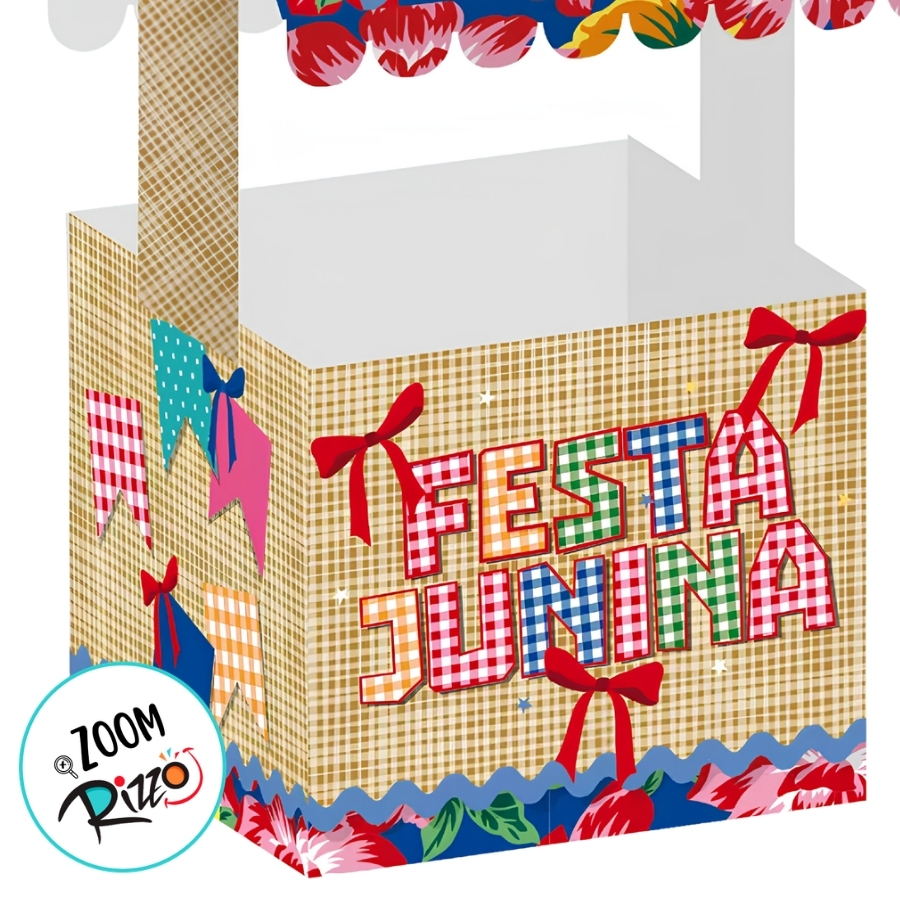 Cachepot Barraca Festa Junina - Xodó - 10x19,5cm - 8 unidades