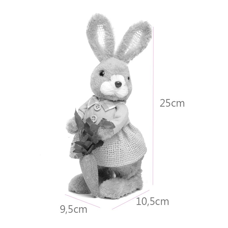 Coelho Peludinho e Juta Xadrez com Cenoura - Happy Sunday - 01