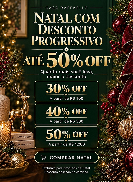 Natal com desconto progressivo - ate 50% OFF