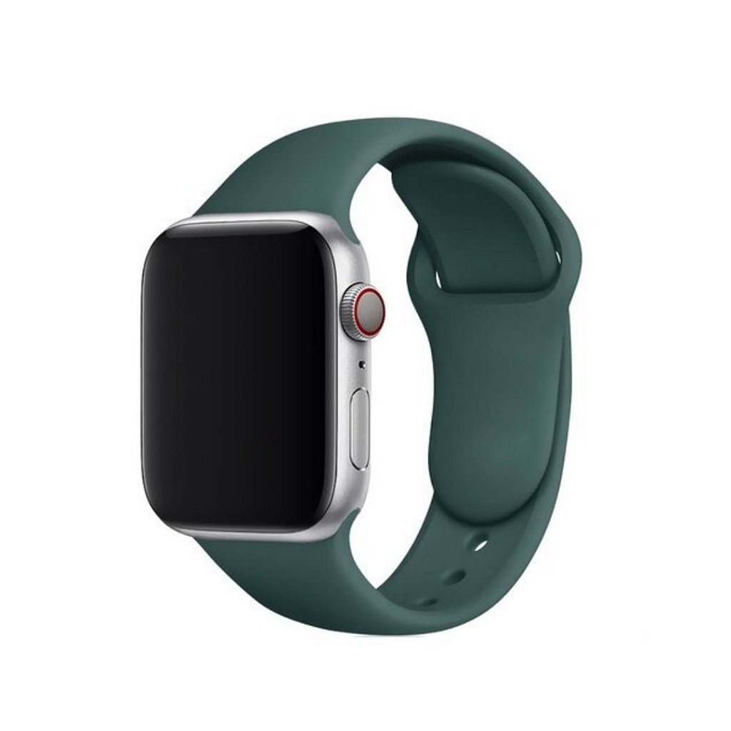 Pulseira de Silicone Verde Musgo L27 - Apple Watch e Iwo 42/44mm - FitBands  Pulseiras