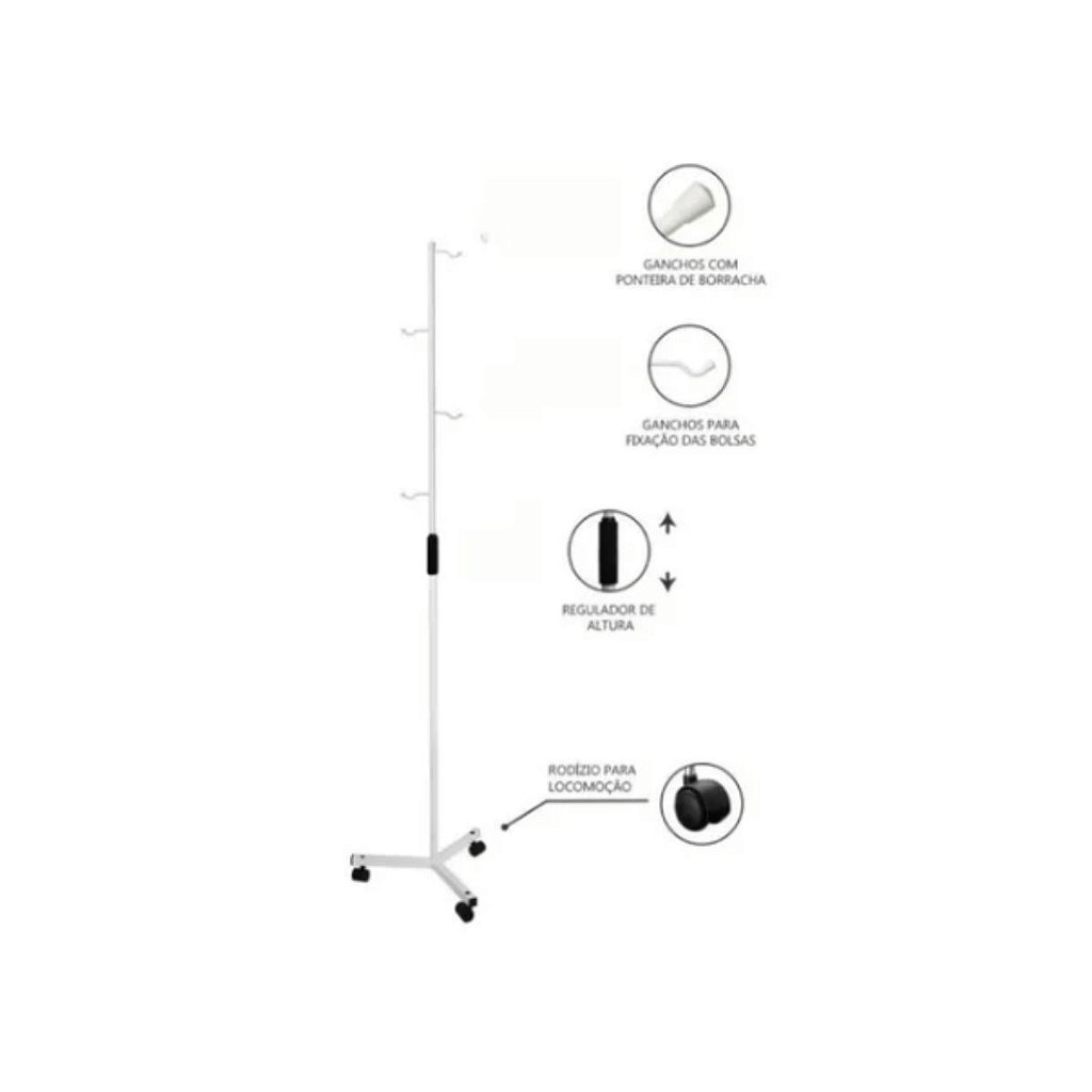 Suporte Para Soro Com Regulagem De Altura e Rodas Hospital - FisioSmart  Loja de produtos ortopédicos, Artigos Esportivos e Dia a Dia