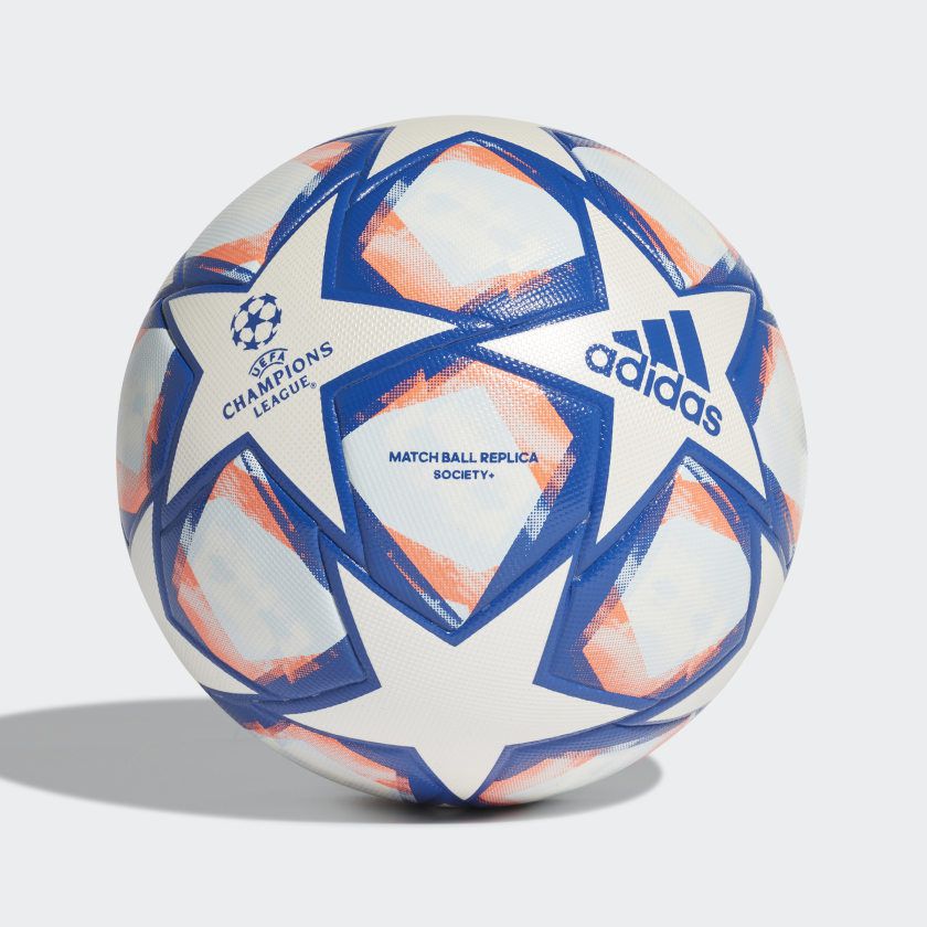 bola adidas branca e azul