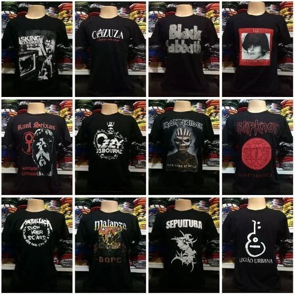 camisas de banda de rock
