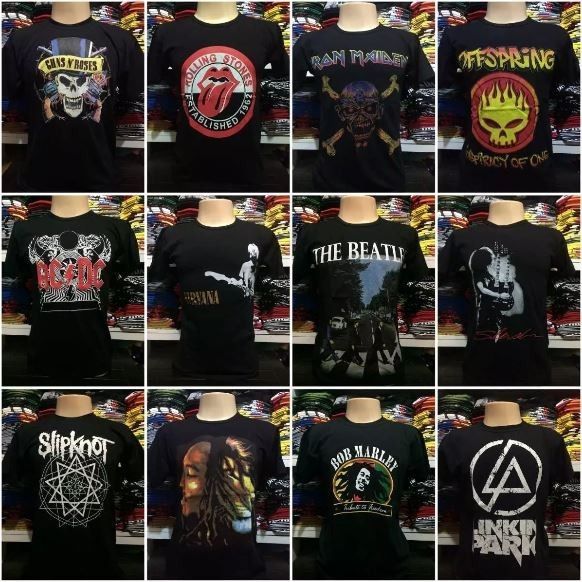 camisa de rock atacado
