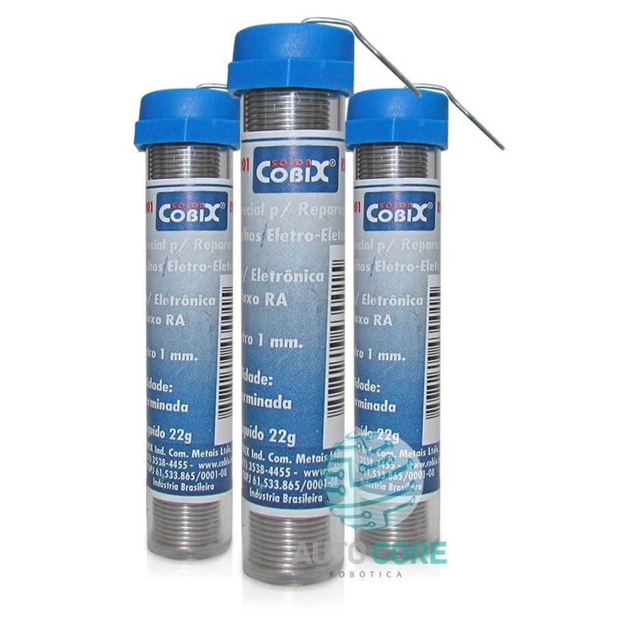Solda Cobix 22g 1mm 63x37 - AutoCore Robótica - Arduino em