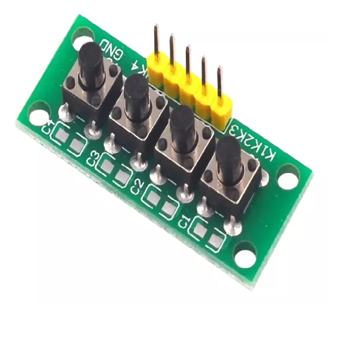 Módulo Teclado 1x4 com Botões Táctil - AutoCore Robótica - Arduino
