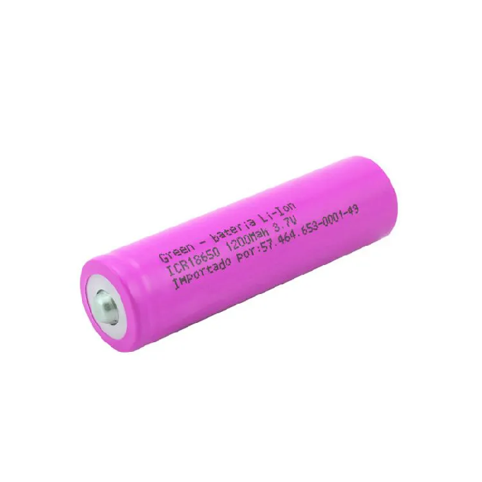 Bateria Li-Íon 3.7V 18650 1200mAh - AutoCore Robótica - Arduino em