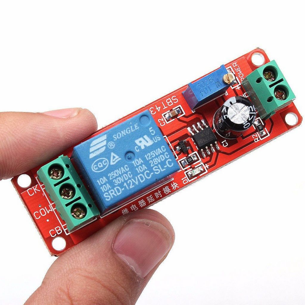 Módulo Relé 12V com Retardo NE555 - AutoCore Robótica - Arduino em