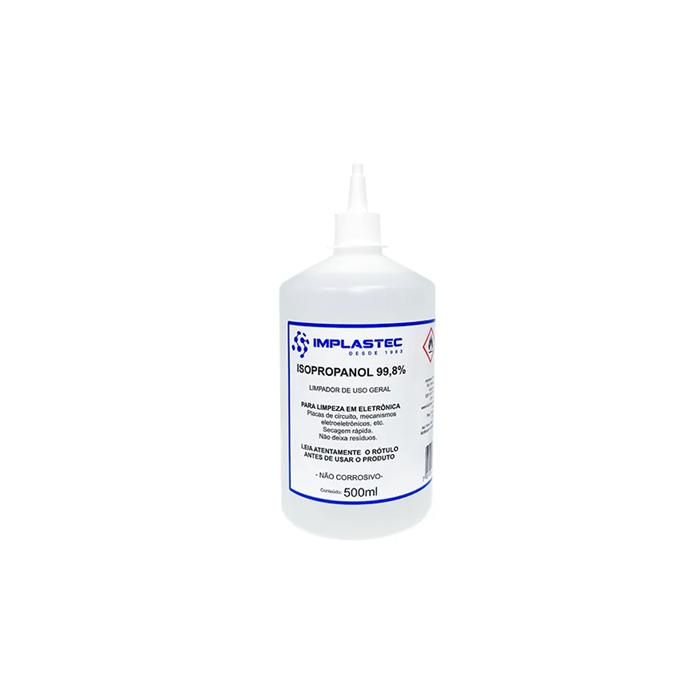 Álcool Isopropílico 500ml Implastec - AutoCore Robótica - Arduino