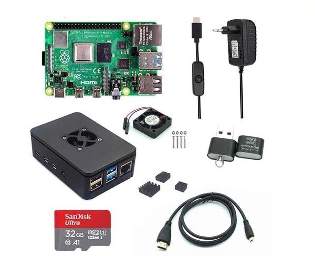 Kit Completo Raspberry Pi 4 Anatel 4GB - AutoCore Robótica