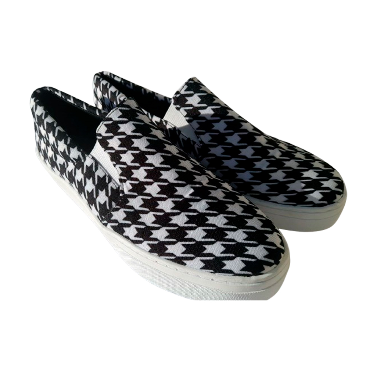 Tênis Slip On Pied Poule Grife Sapato Feminino Confortável Tam. 33 ao 43.