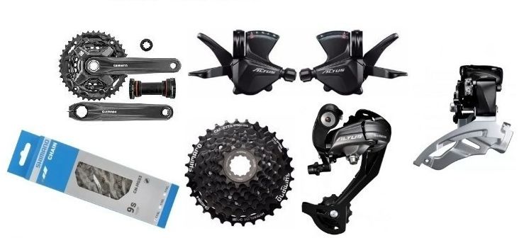 Kit Completo Shimano 3 X 9 ALTUS - Fat Bike Floripa | Loja de