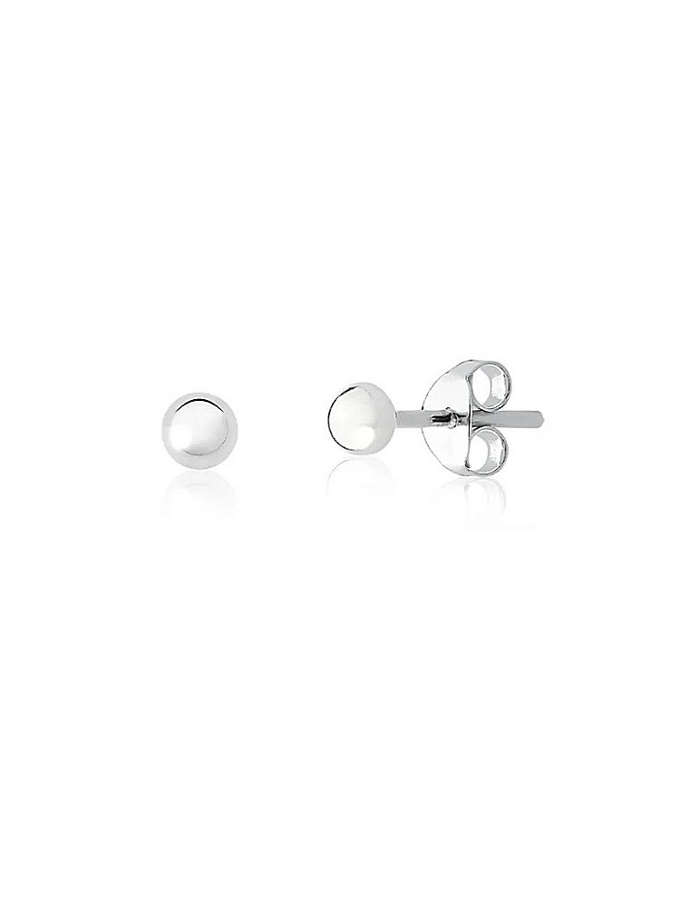 Brinco bola 4mm prata 925
