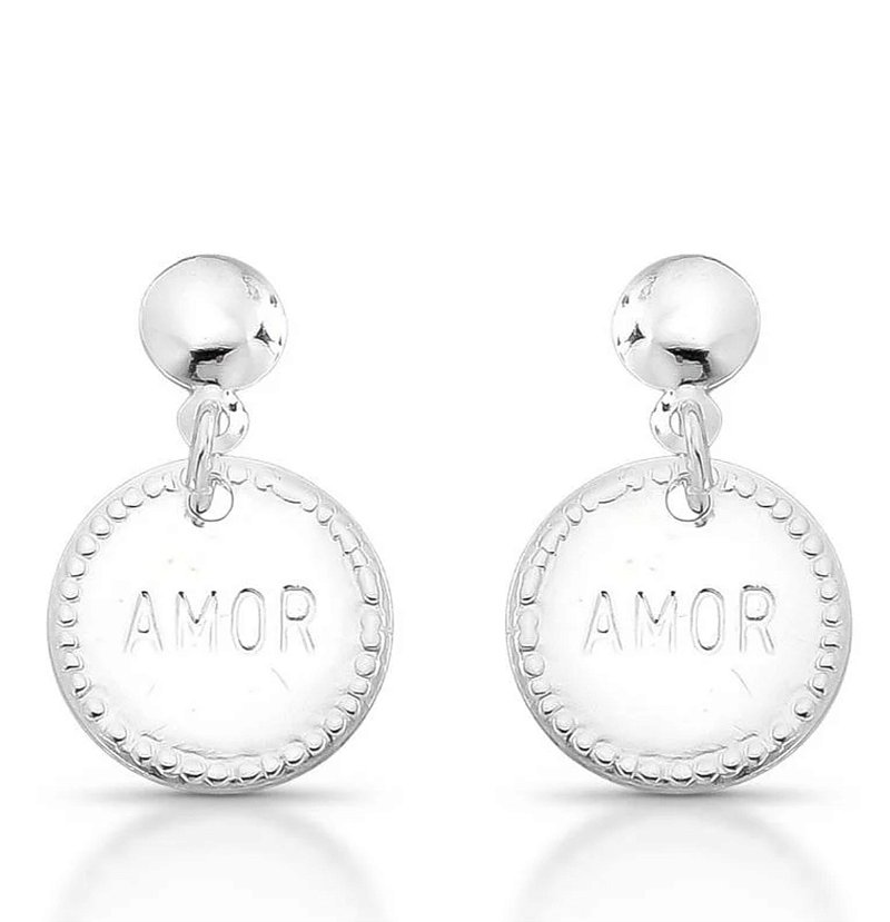 Brinco Amor em Prata 925 Feminino
