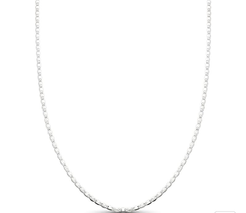 Corrente Piastrine F40 60cm Prata 925 Masculina