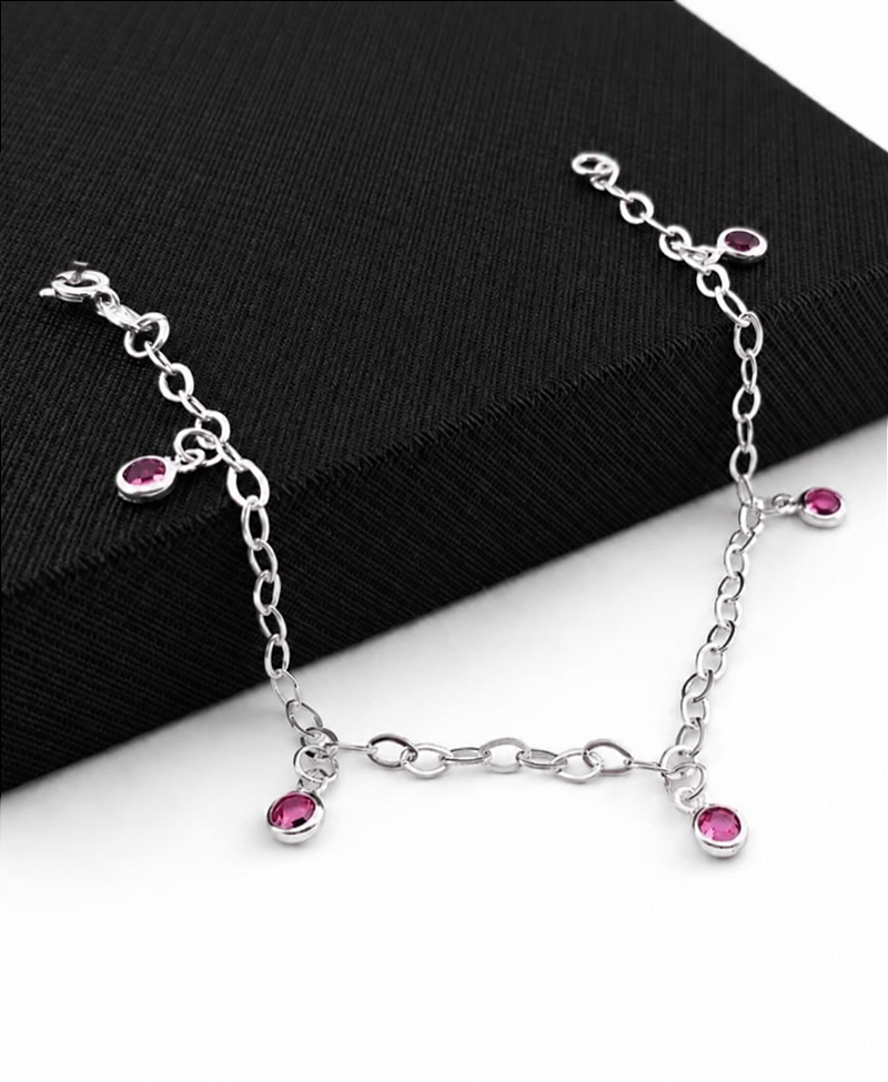 Pulseira Elo com Pingente Ponto Luz