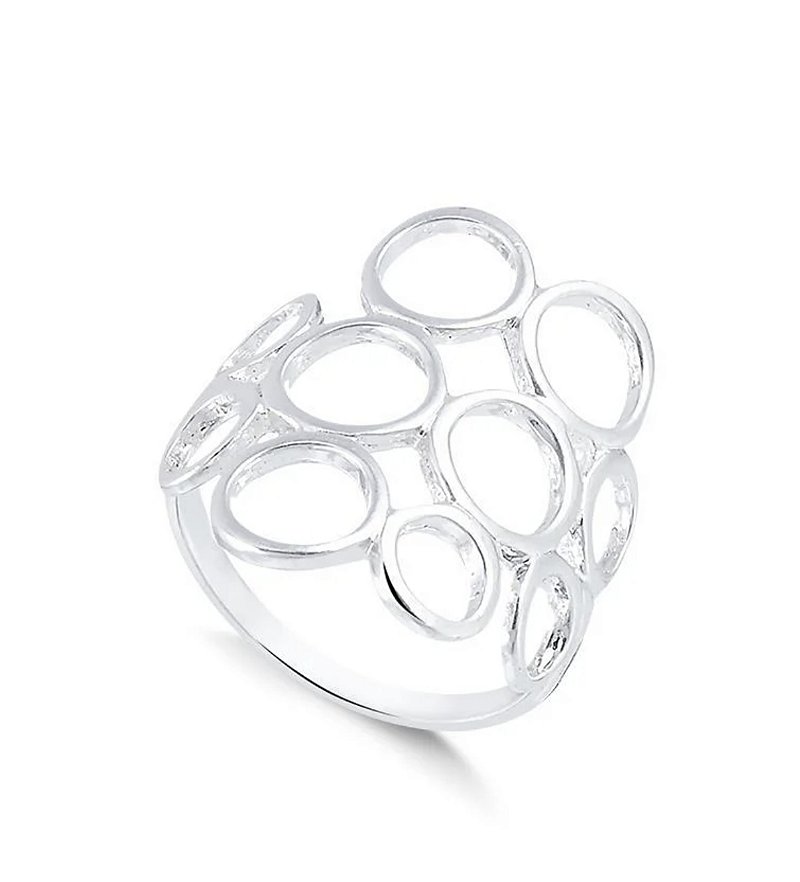 Anel Dez Mandamentos Prata Feminino