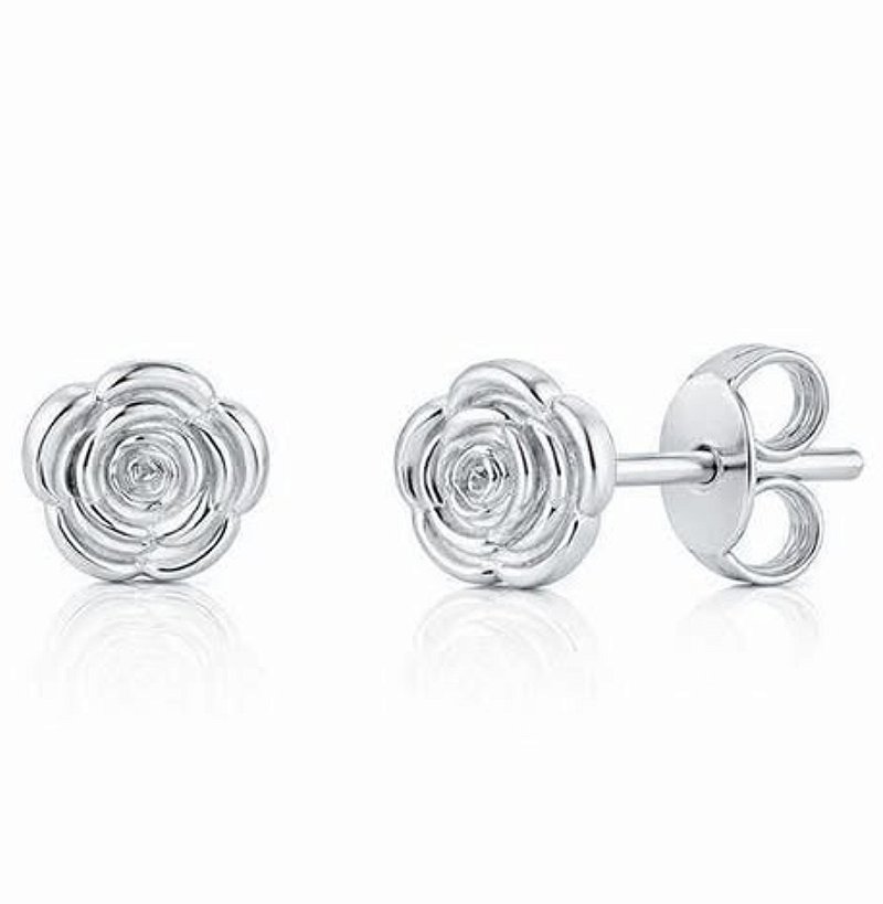 Brinco Rosa em Prata 925
