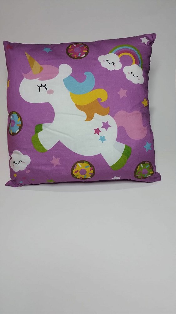 Almofada infantil unicórnio roxo