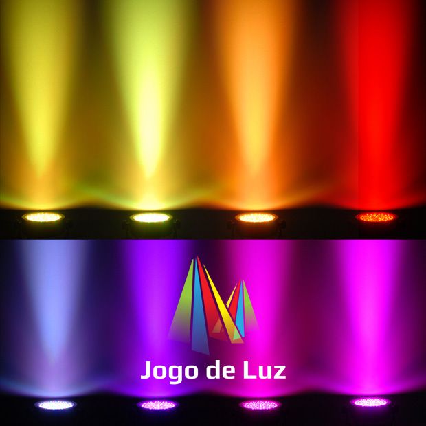 Kit com 8 Refletores LED RGB (Locação 24h)