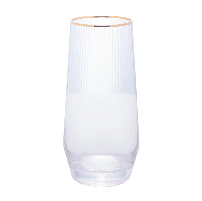 CJ 2 COPOS ALTOS DE VIDRO COM FIO DE OURO 400ML - WOLFF
