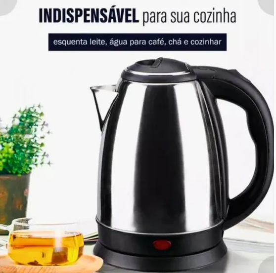 CHALEIRA ELÉTRICA AÇO INOX PRATEADA 1,8L 127V - CLINK