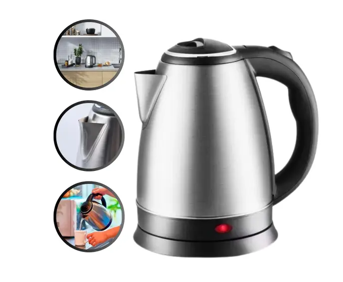 CHALEIRA ELÉTRICA AÇO INOX PRATEADA 1,8L 127V - CLINK