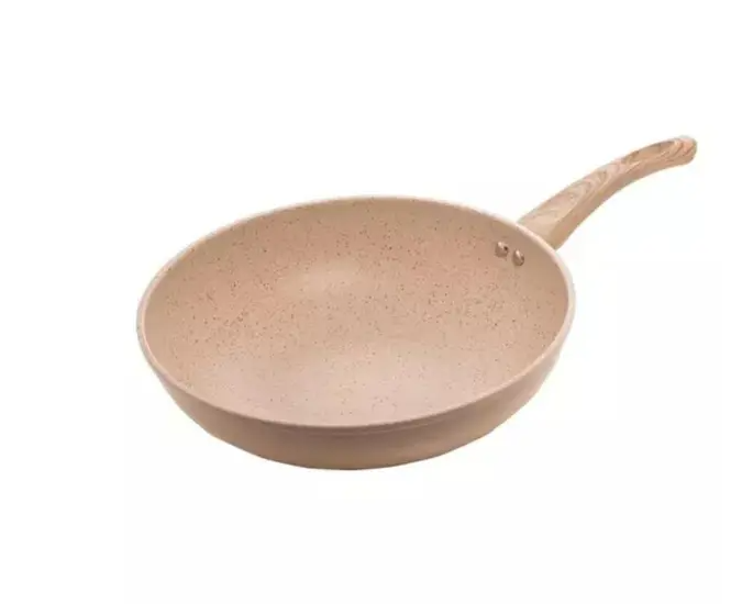FRIGIDEIRA DE CERÂMICA ANTIADERENTE WOK INDUÇÃO GRANILITE BEGE 28CM - LYOR