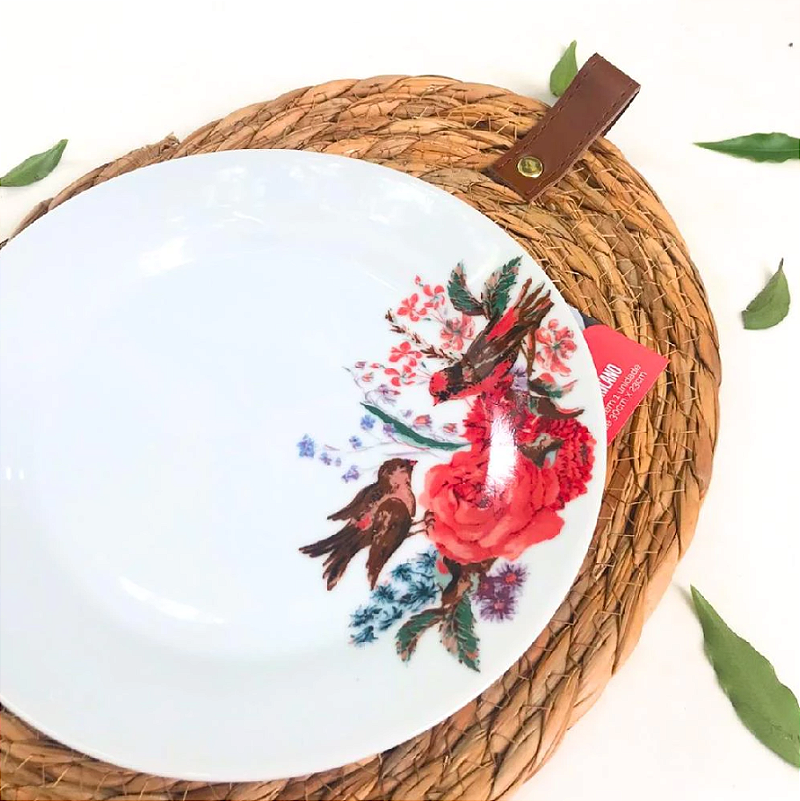 JOGO AMERICANO COM ALÇA DE COURO TOTORA 30CM X 23CM - CLINK