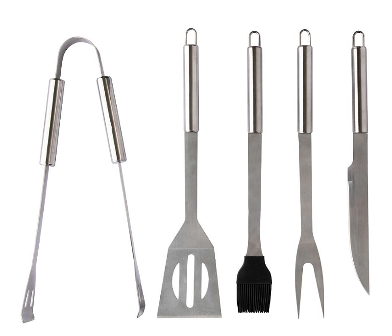 KIT CHURRASCO 5 PEÇAS COM MALETA DE ALUMÍNIO - CLINK