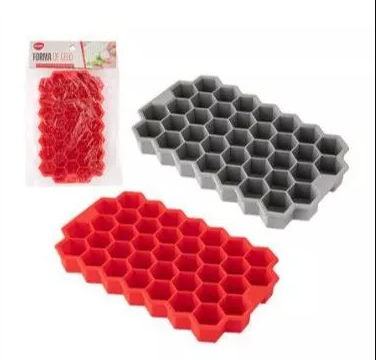 FORMA PARA GELO DE SILICONE HEXAGONO 20X11 CM - CLINK