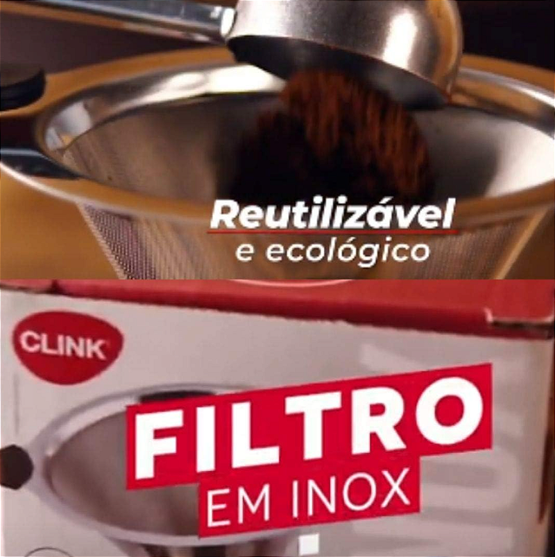 FILTRO DE AÇO INOX PARA CAFÉ 10,5CM - CLINK