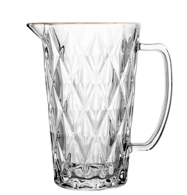 JARRA DE VIDRO COM FIO DE OURO DIAMOND 1L - LYOR