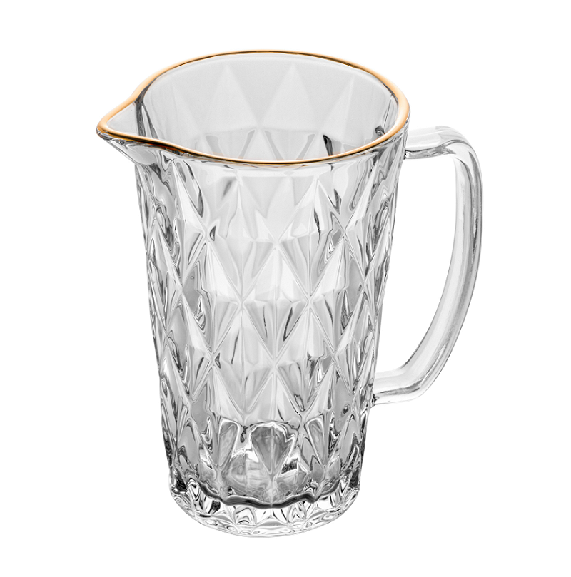 JARRA DE VIDRO COM FIO DE OURO DIAMOND 1L - LYOR