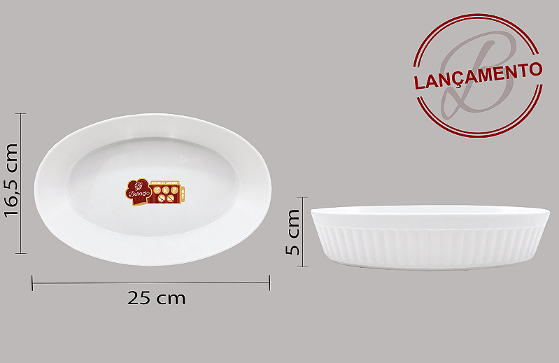 TRAVESSA PARA SERVIR DE MELAMINA 1,1L 25X16X5CM - BELLAGIO