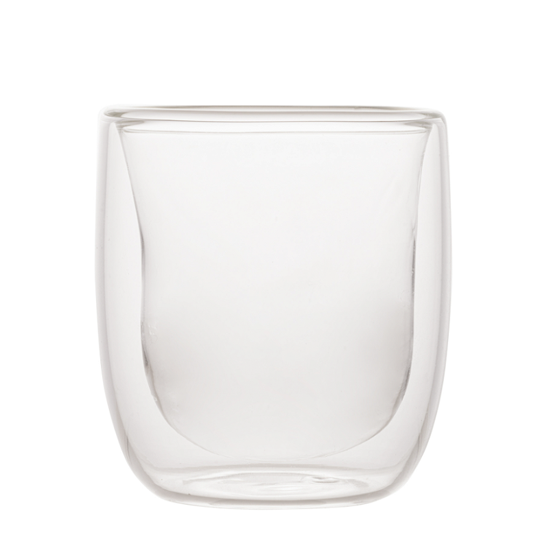 CJ 2 COPOS PARA CAFÉ DUPLA PAREDE DE VIDRO BOROSSILICATO 100ML - WOLFF