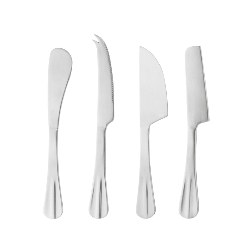 CONJUNTO 4 FACAS PARA QUEIJO DE AÇO INOX POSITANO - LYOR