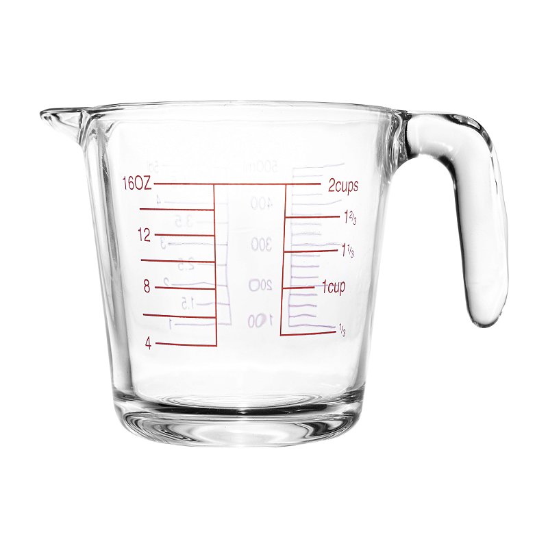 JARRA MEDIDORA PARA RECEITAS EM VIDRO 500ML - LYOR