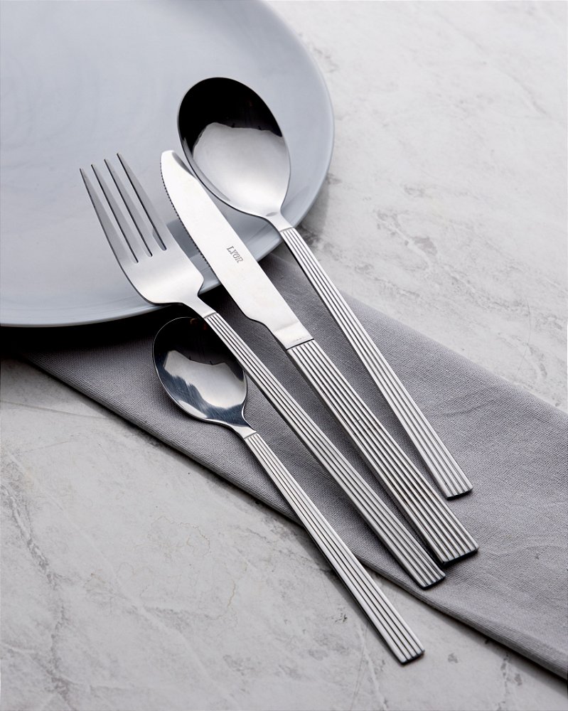 FAQUEIRO 16 PECAS DE ACO INOX ATHENAS - LYOR