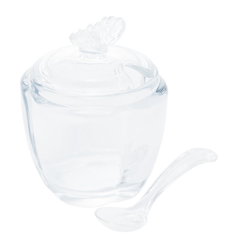 AÇUCAREIRO DE VIDRO COM COLHER BUTTERFLY - WOLFF