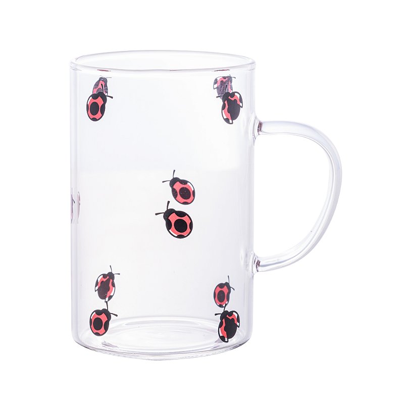 CANECA DE VIDRO BOROSSILICATO LADYBUG 280ML - LYOR
