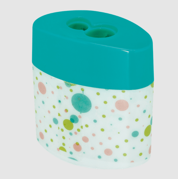 APONTADOR DUPLO ESTAMPADO DE PLÁSTICO OVAL COM DEPÓSITO - BRW