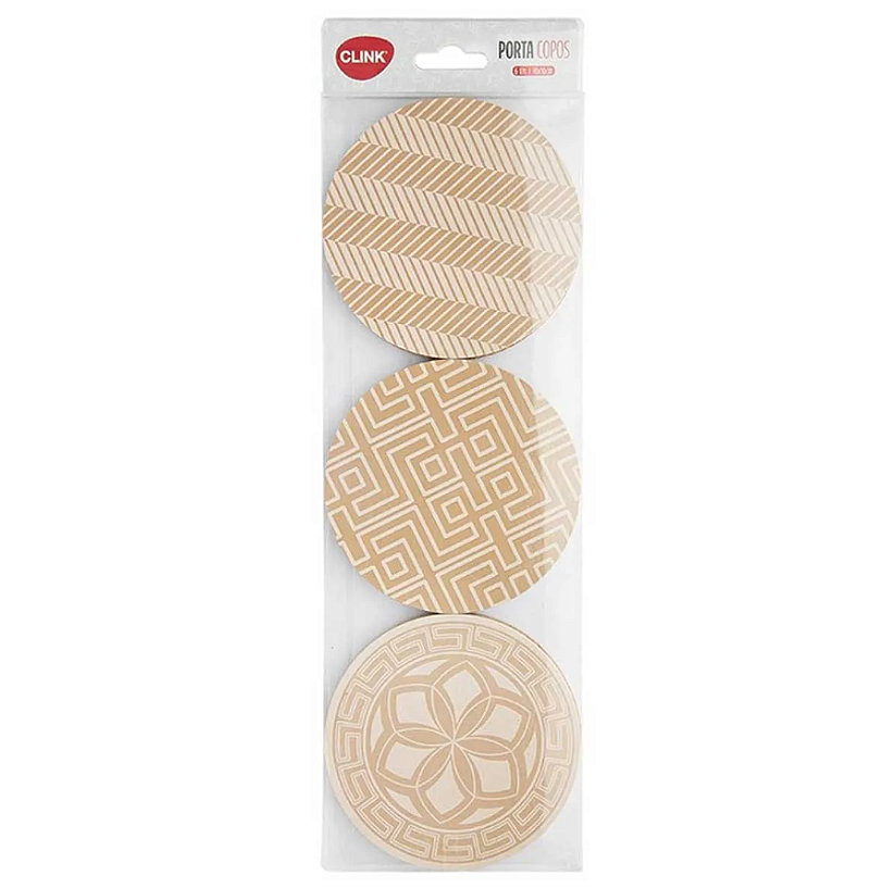 KIT COM 6 PORTA COPOS EM BAMBU - CLINK