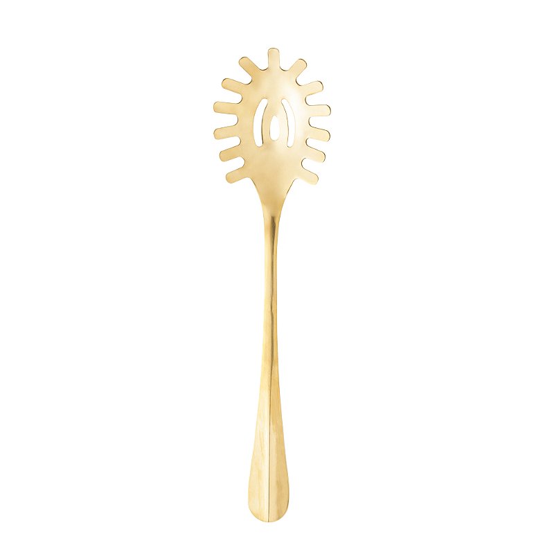 PEGADOR AÇO INOX PARA MACARRÃO DOURADO 27,5CM - LYOR