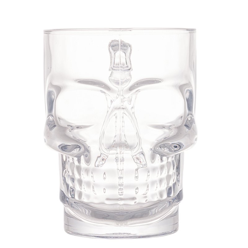 CANECA PARA CHOPP DE VIDRO CAVEIRA ROCK STYLE 510ML - LYOR