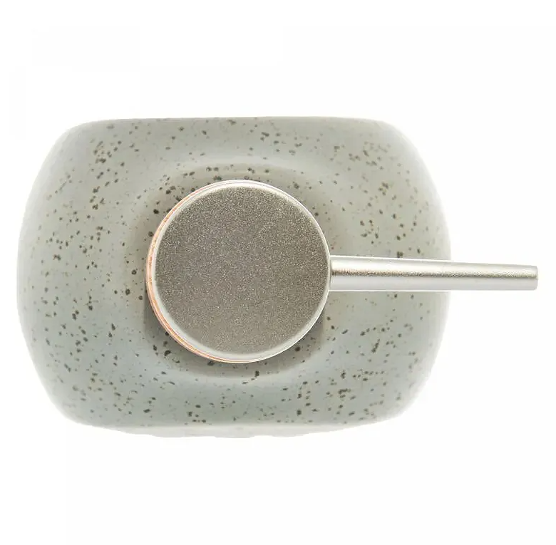 PORTA SABONETE LÍQUIDO DE CERÂMICA GRANILITE BATH CINZA 430ML - LYOR